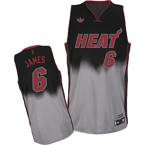  NBA Miami Heat 6 Lebron James Fadeaway Fashion Swingman Jersey